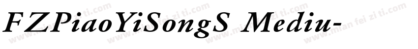 FZPiaoYiSongS Mediu字体转换